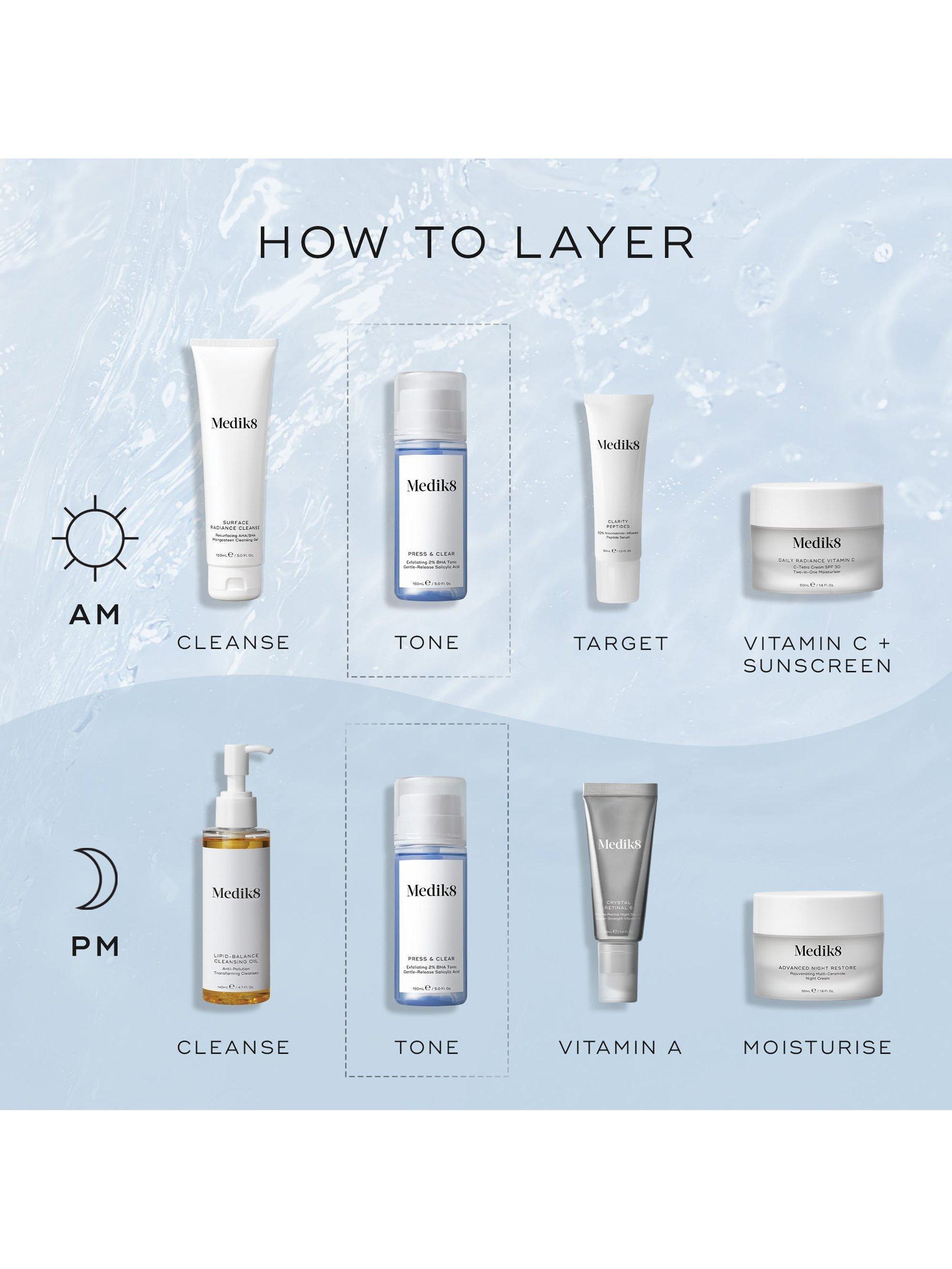 Medik8 Press & Clear BHA tonic 150ml (British brand)