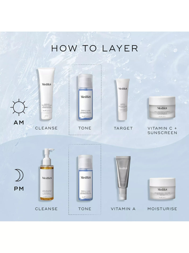 Medik8 Press & Clear BHA tonic 150ml (British brand)