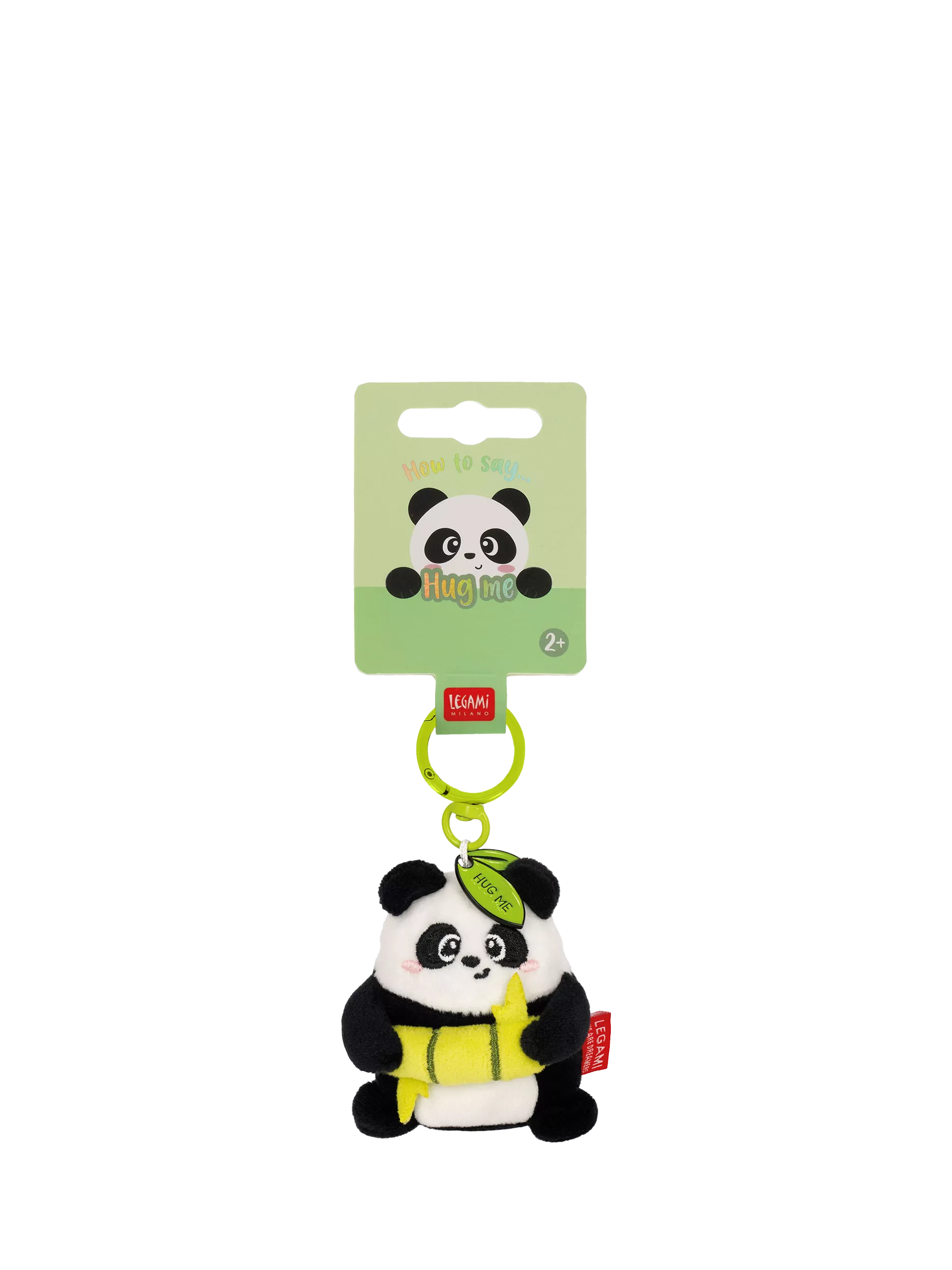 Legami Tiny Panda plush keyring - British product