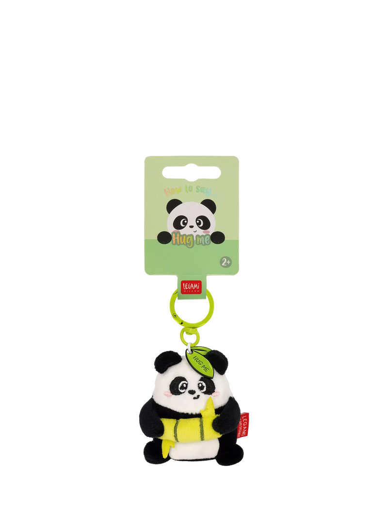 Legami Tiny Panda plush keyring - British product