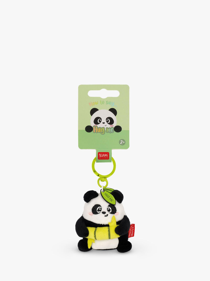 Legami Tiny Panda plush keyring - British product