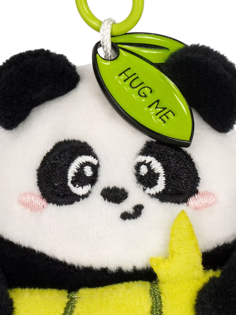 Legami Tiny Panda plush keyring - British product