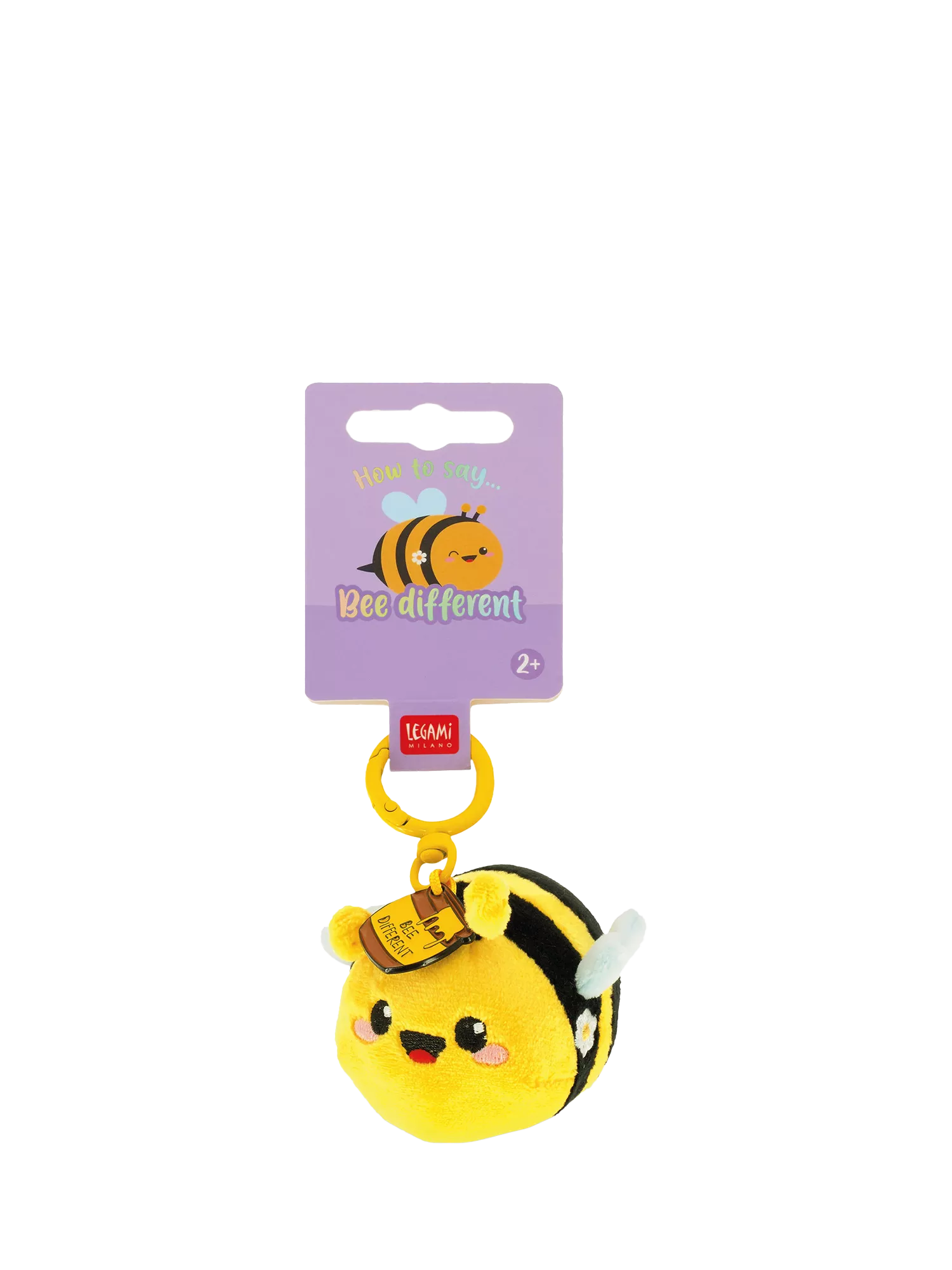 Legami Tiny Bee plush keyring 11cm - British product