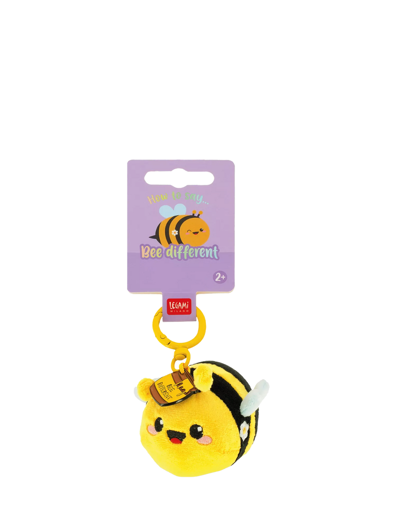 Legami Tiny Bee plush keyring 11cm - British product