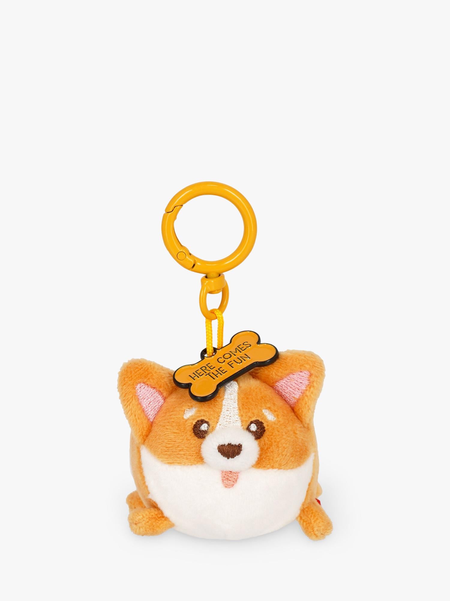Legami Tiny Corgi keyring plush - UK version