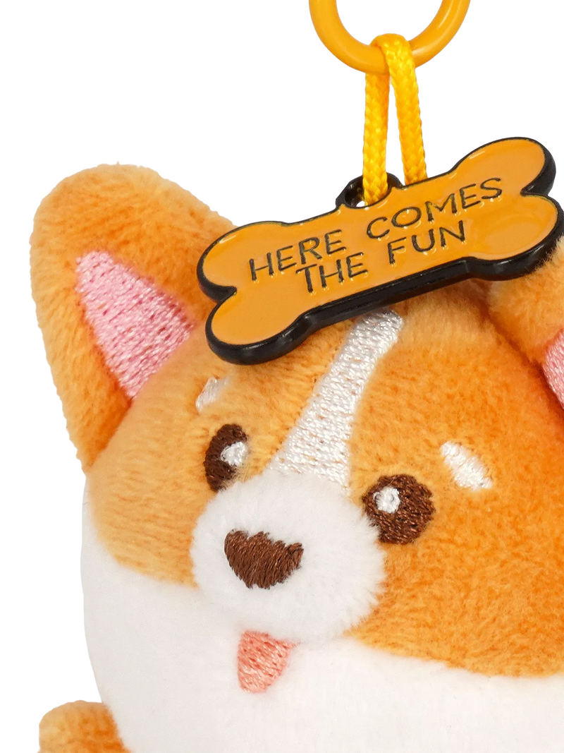 Legami Tiny Corgi keyring plush - UK version