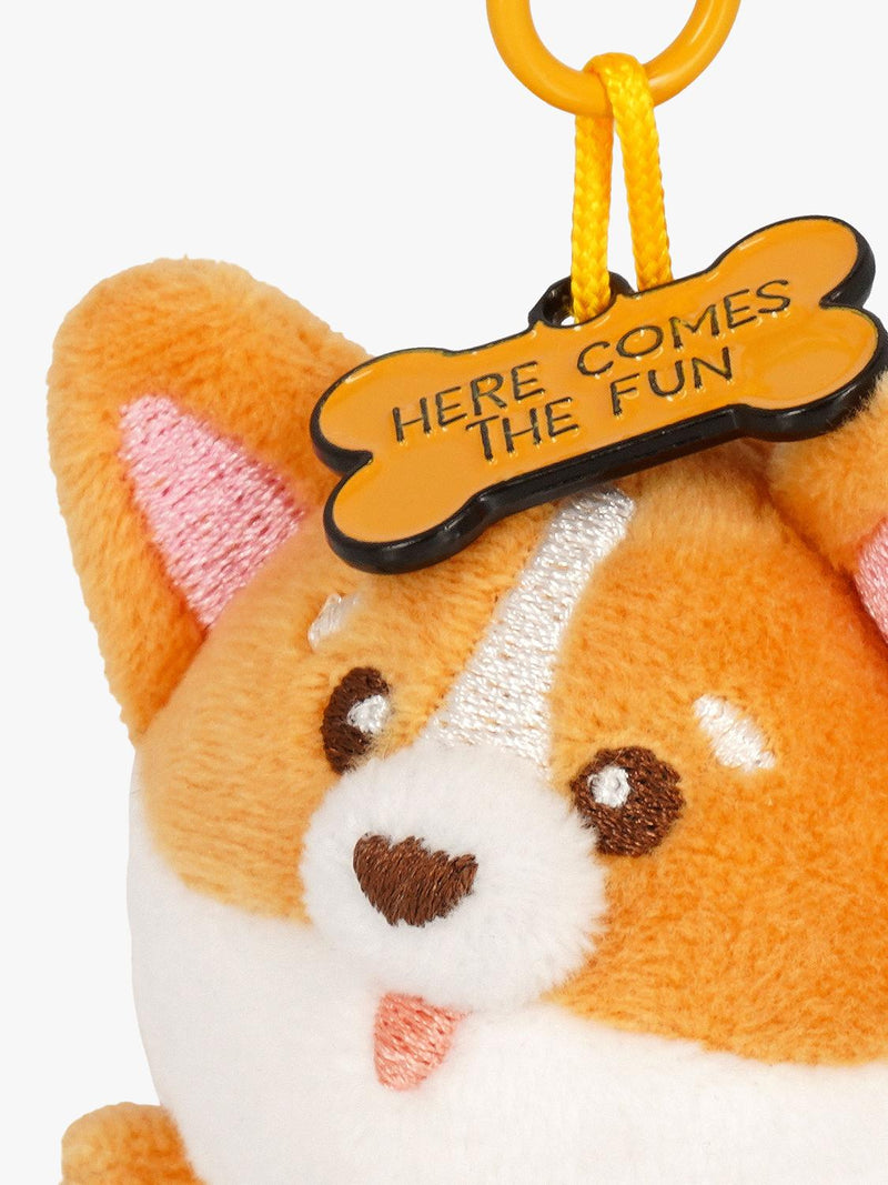 Legami Tiny Corgi keyring plush - UK version