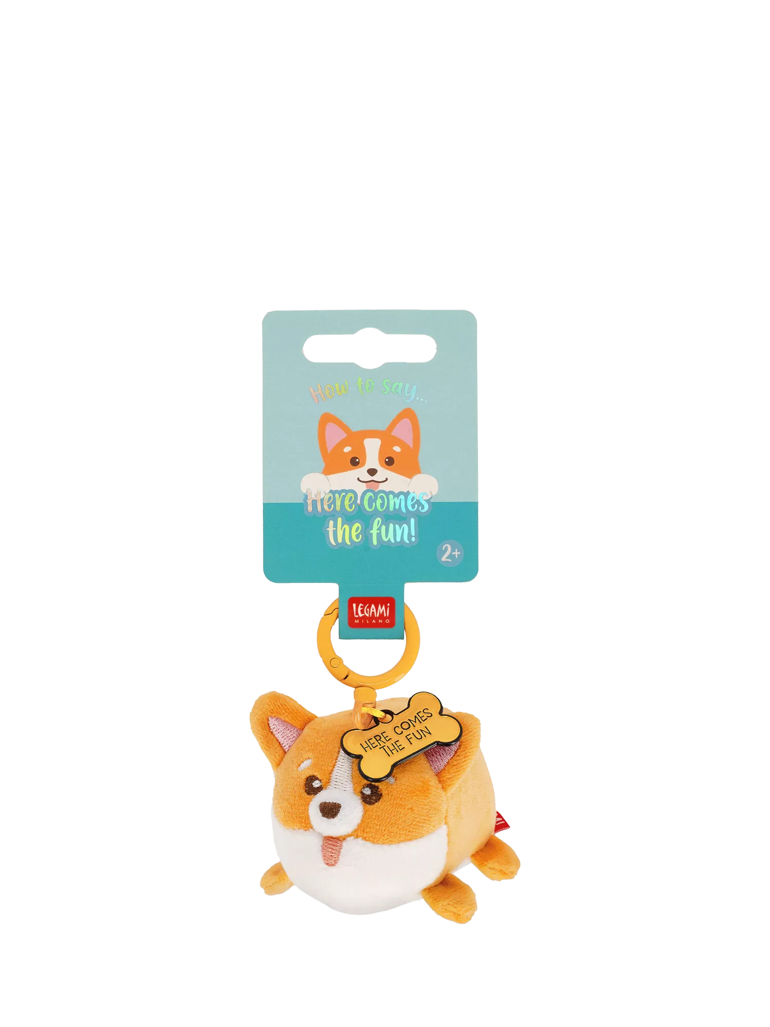 Legami Tiny Corgi keyring plush - UK version