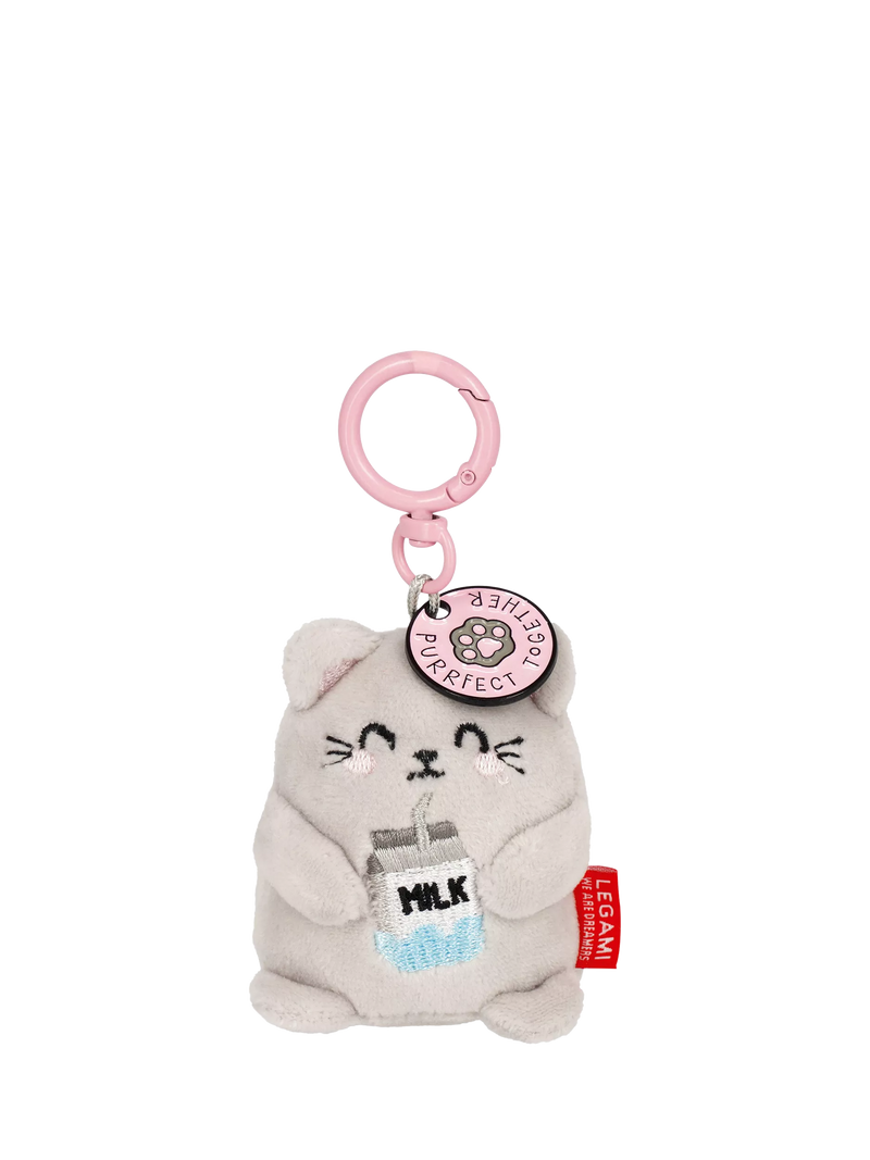 Legami Tiny Kitty plush keychain (British brand)
