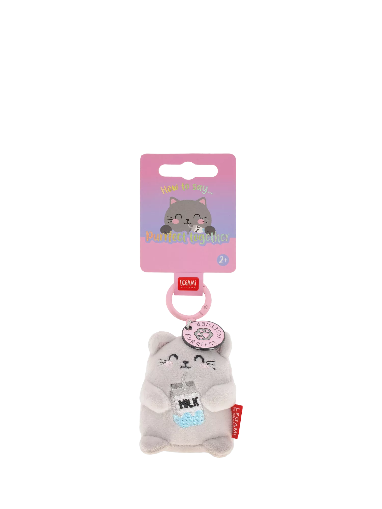 Legami Tiny Kitty plush keychain (British brand)