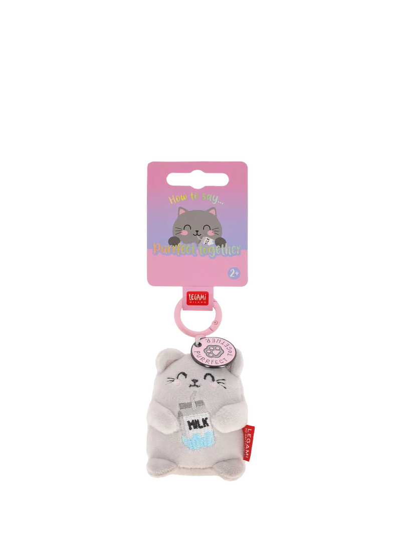 Legami Tiny Kitty plush keychain (British brand)