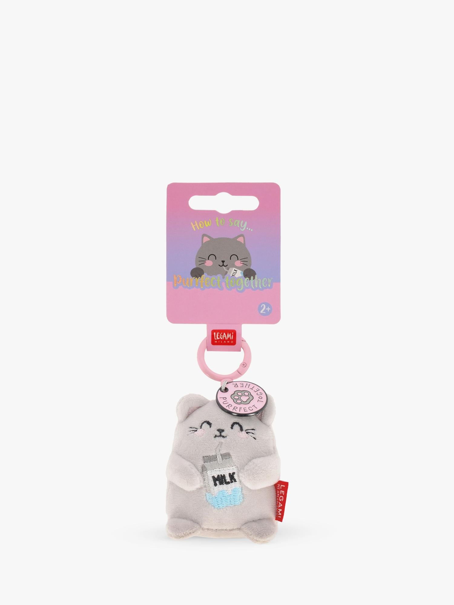 Legami Tiny Kitty plush keychain (British brand)