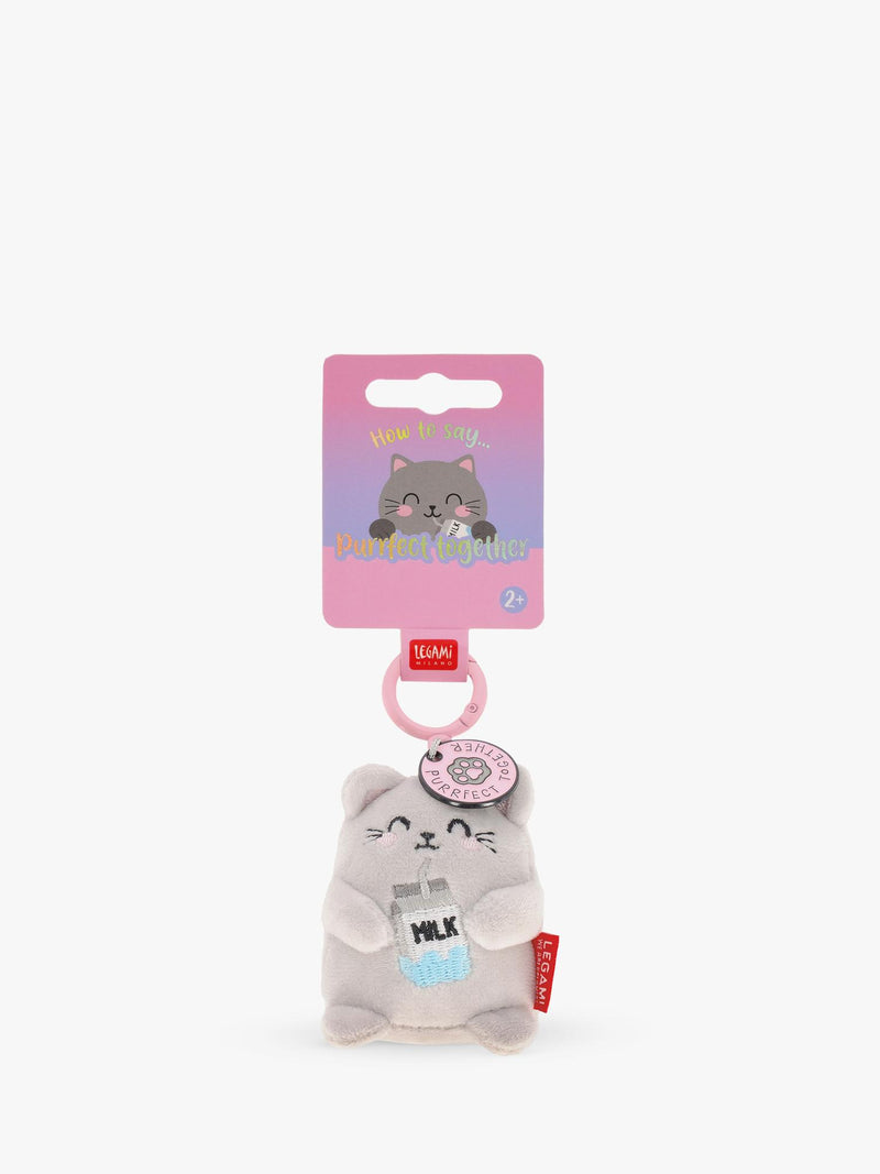 Legami Tiny Kitty plush keychain (British brand)