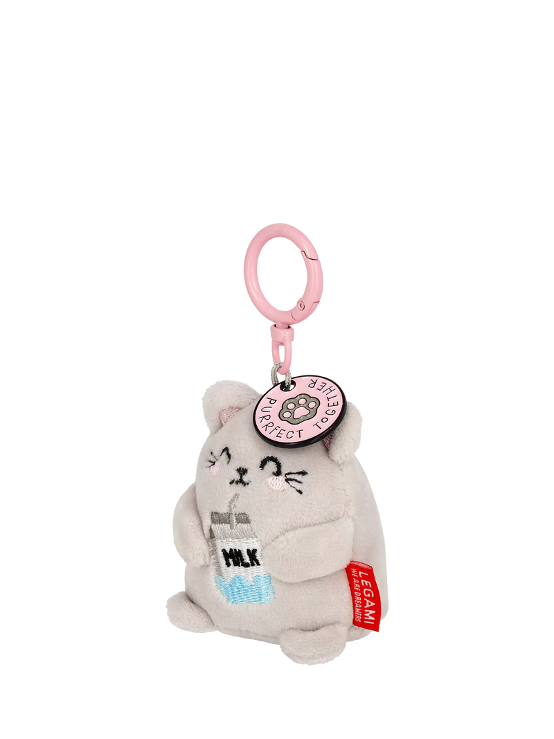 Legami Tiny Kitty plush keychain (British brand)
