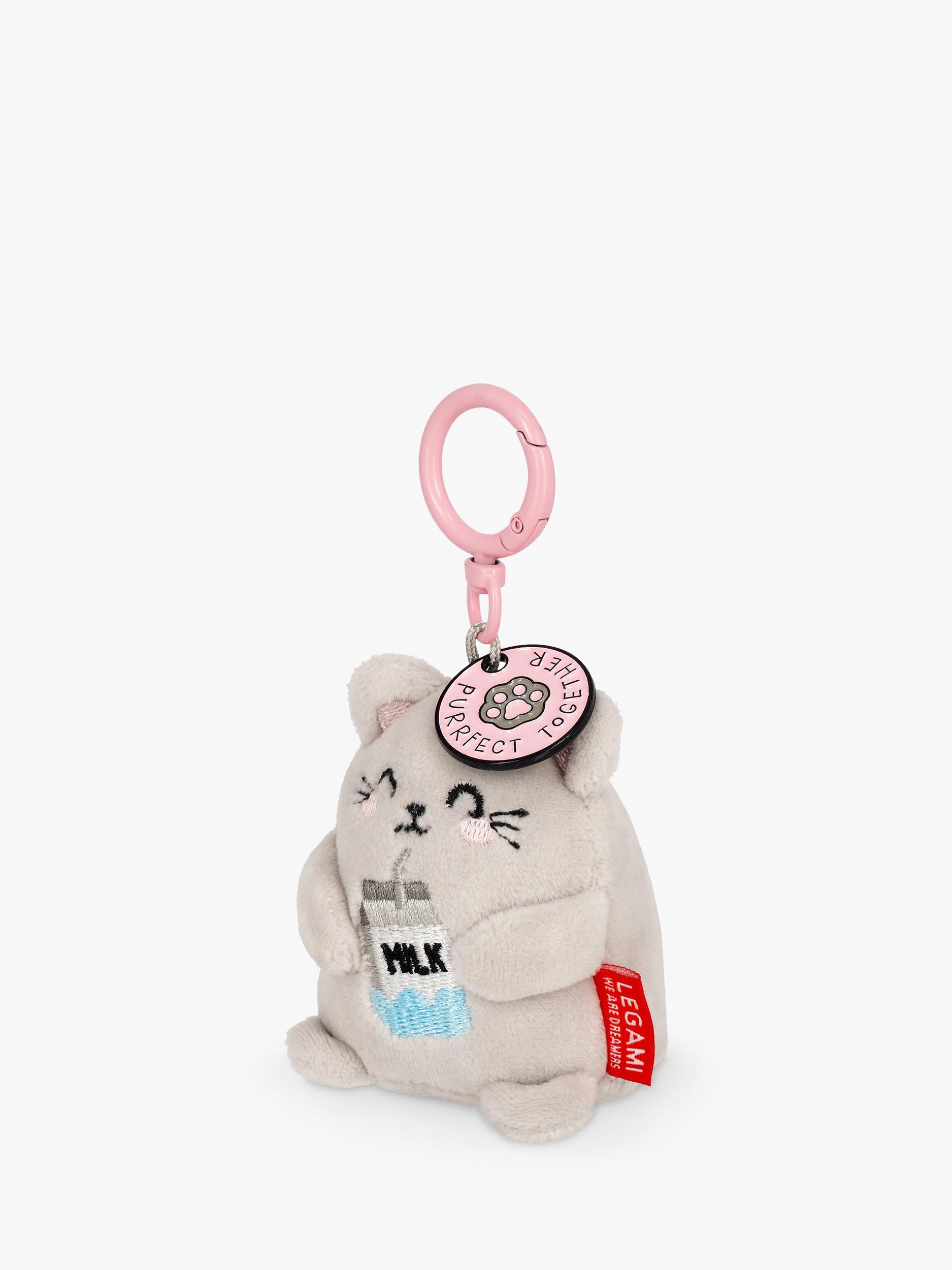 Legami Tiny Kitty plush keychain (British brand)