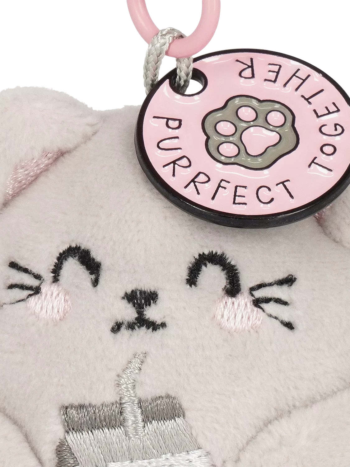 Legami Tiny Kitty plush keychain (British brand)