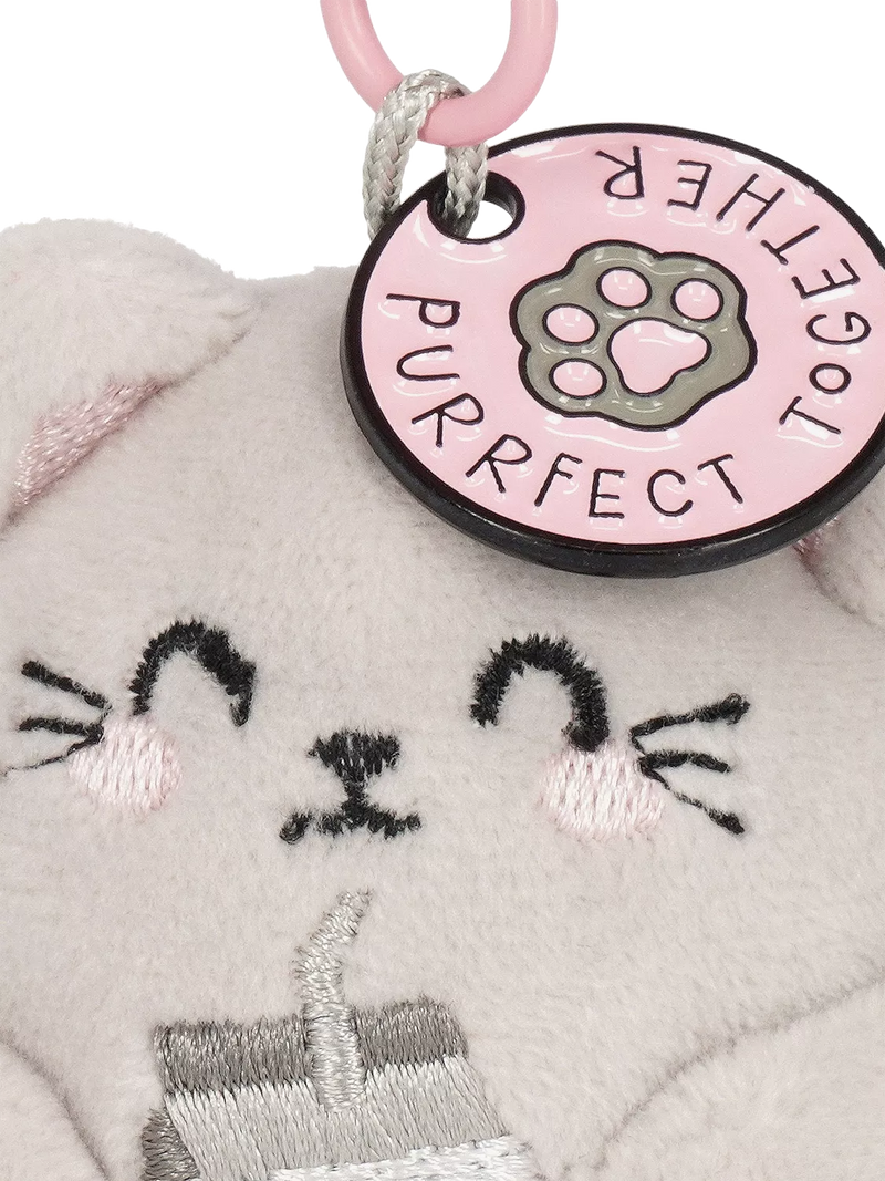 Legami Tiny Kitty plush keychain (British brand)