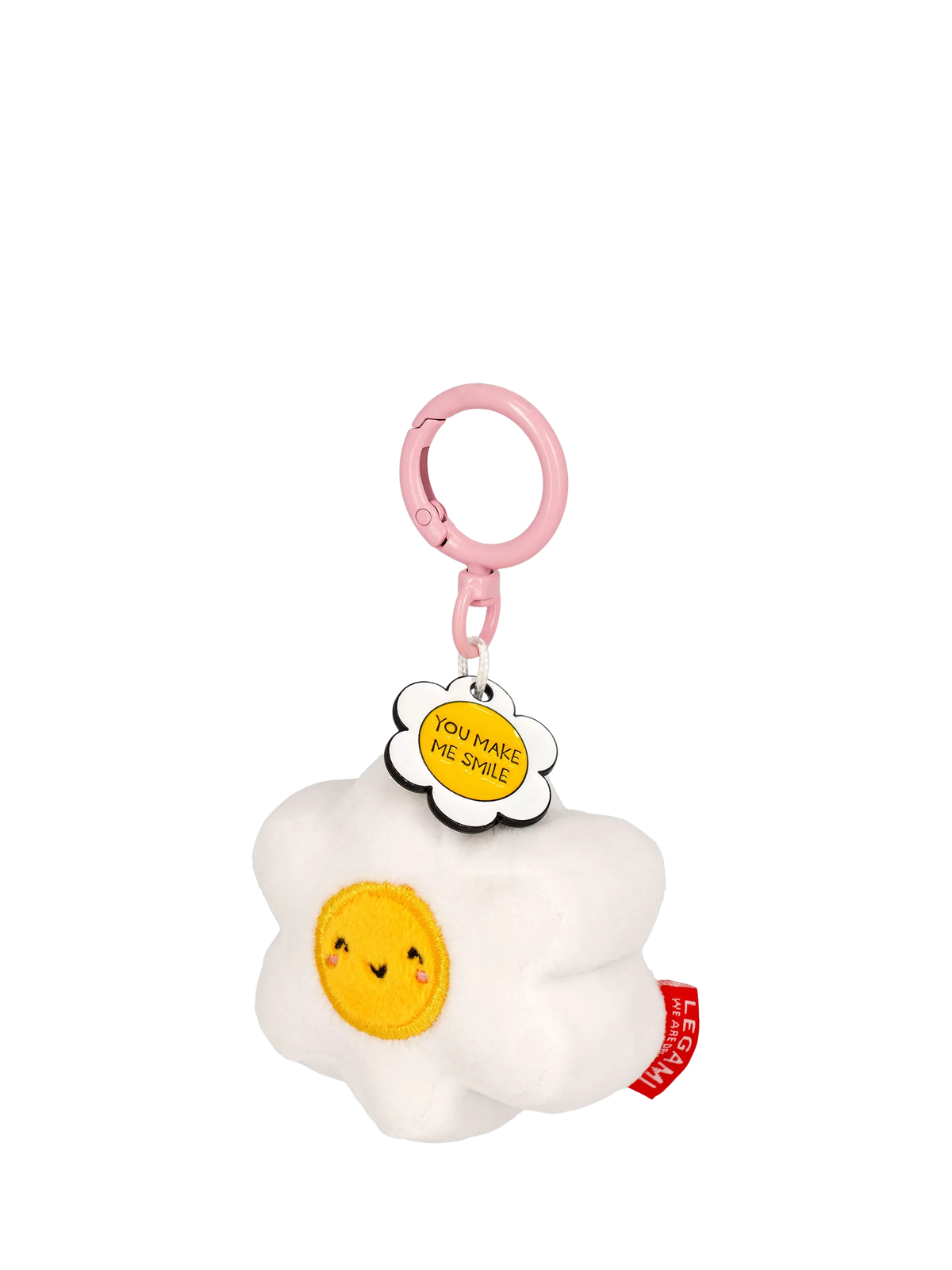Legami Tiny Daisy plush keyring multi - British product