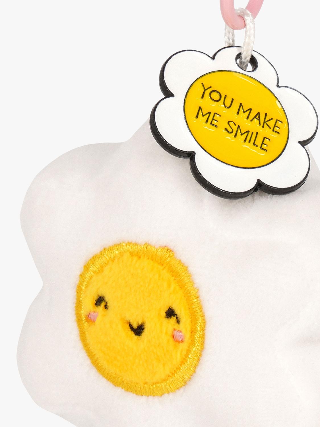 Legami Tiny Daisy plush keyring multi - British product