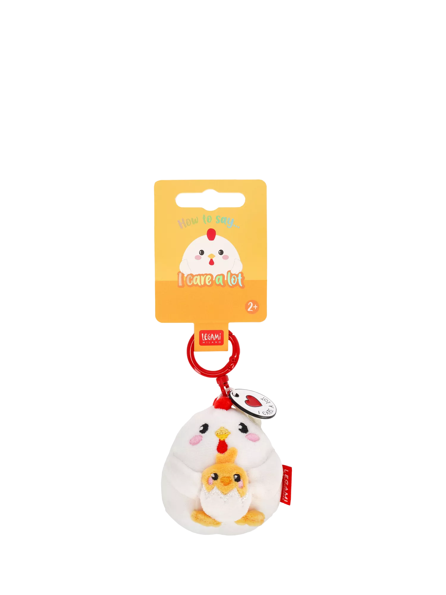Legami plush hen keyring tiny soft toy, imported from the UK