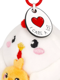 Legami plush hen keyring tiny soft toy, imported from the UK
