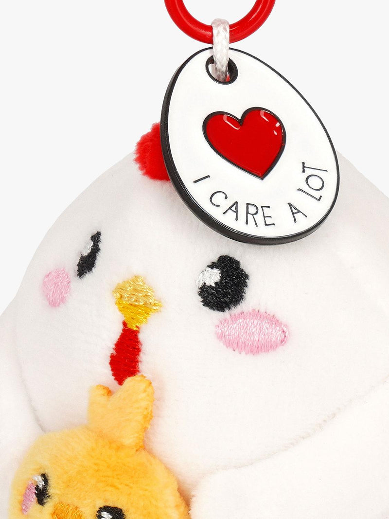 Legami plush hen keyring tiny soft toy, imported from the UK