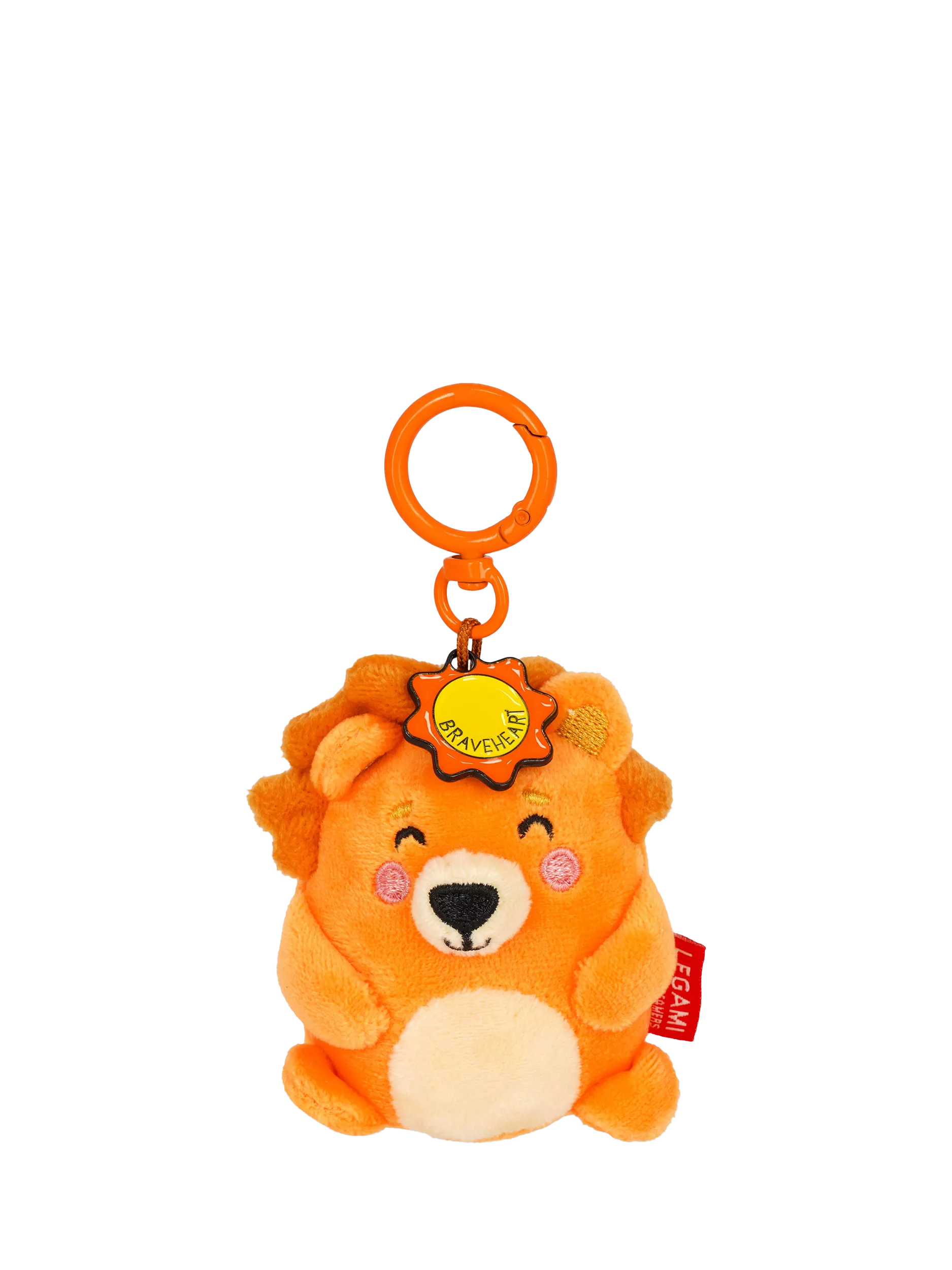Legami super soft tiny lion plush keyring, imported from the UK