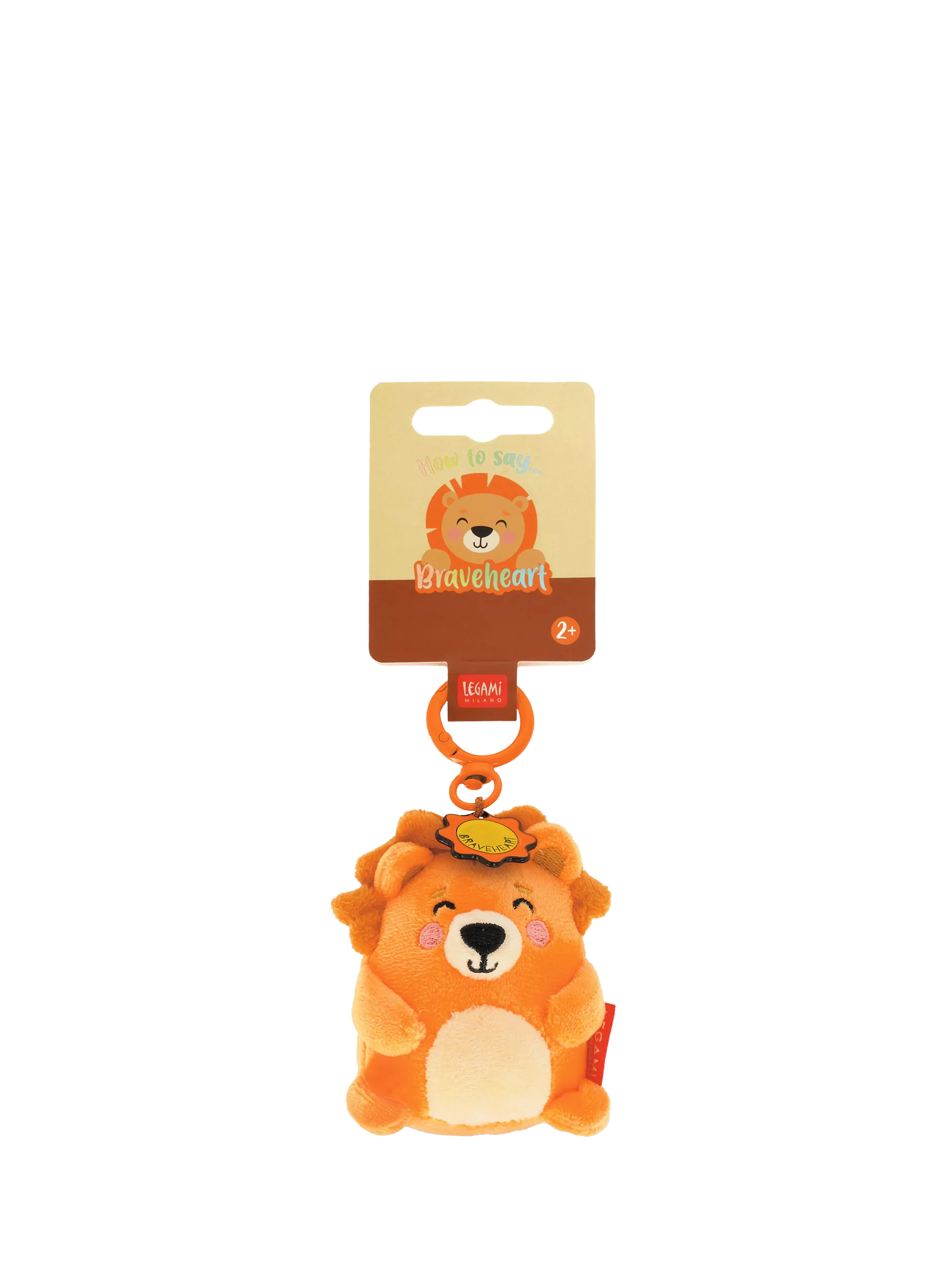 Legami super soft tiny lion plush keyring, imported from the UK