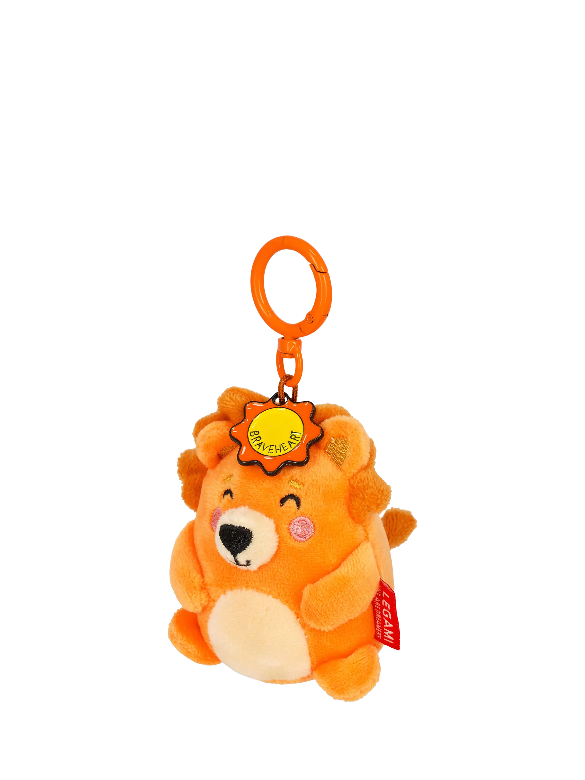 Legami super soft tiny lion plush keyring, imported from the UK