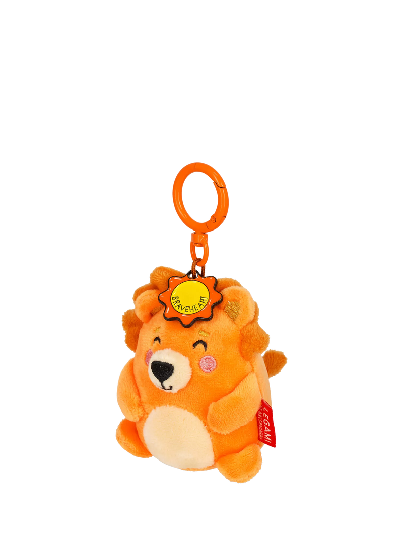 Legami super soft tiny lion plush keyring, imported from the UK