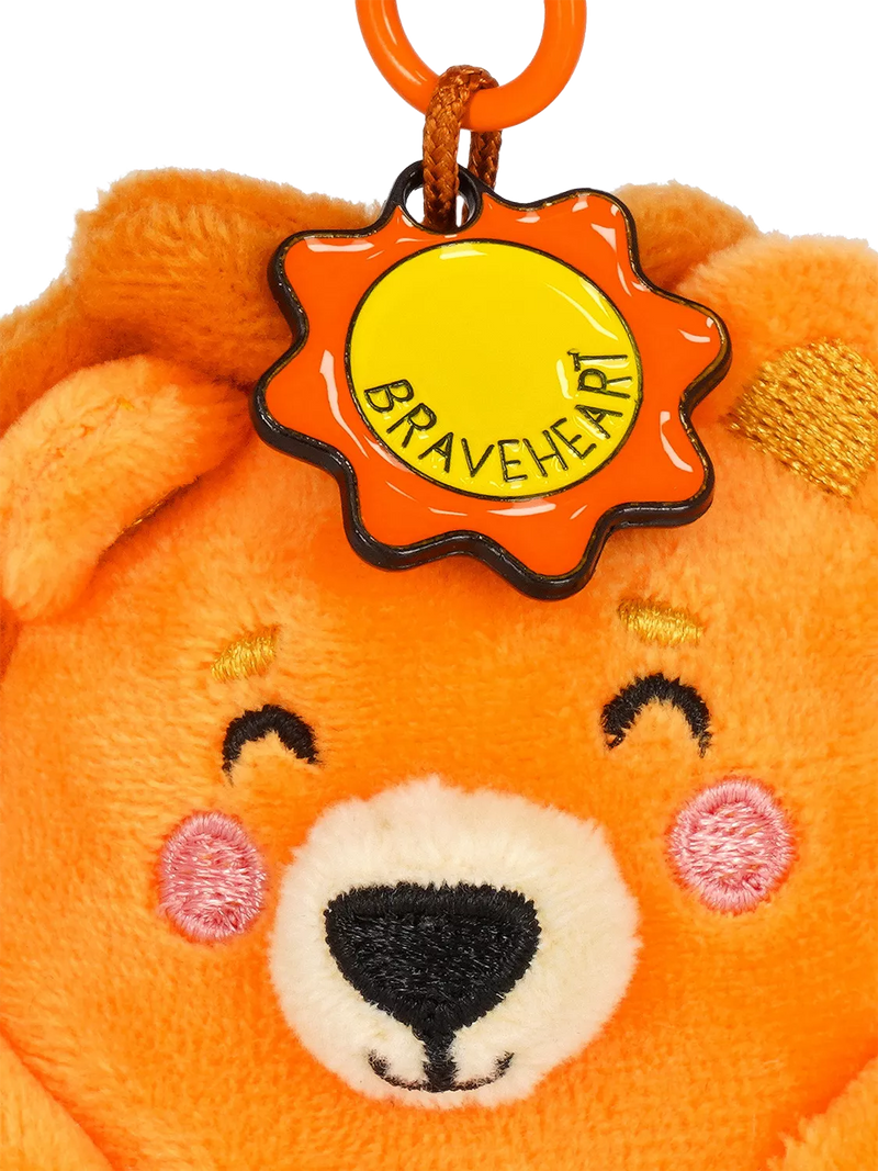 Legami super soft tiny lion plush keyring, imported from the UK