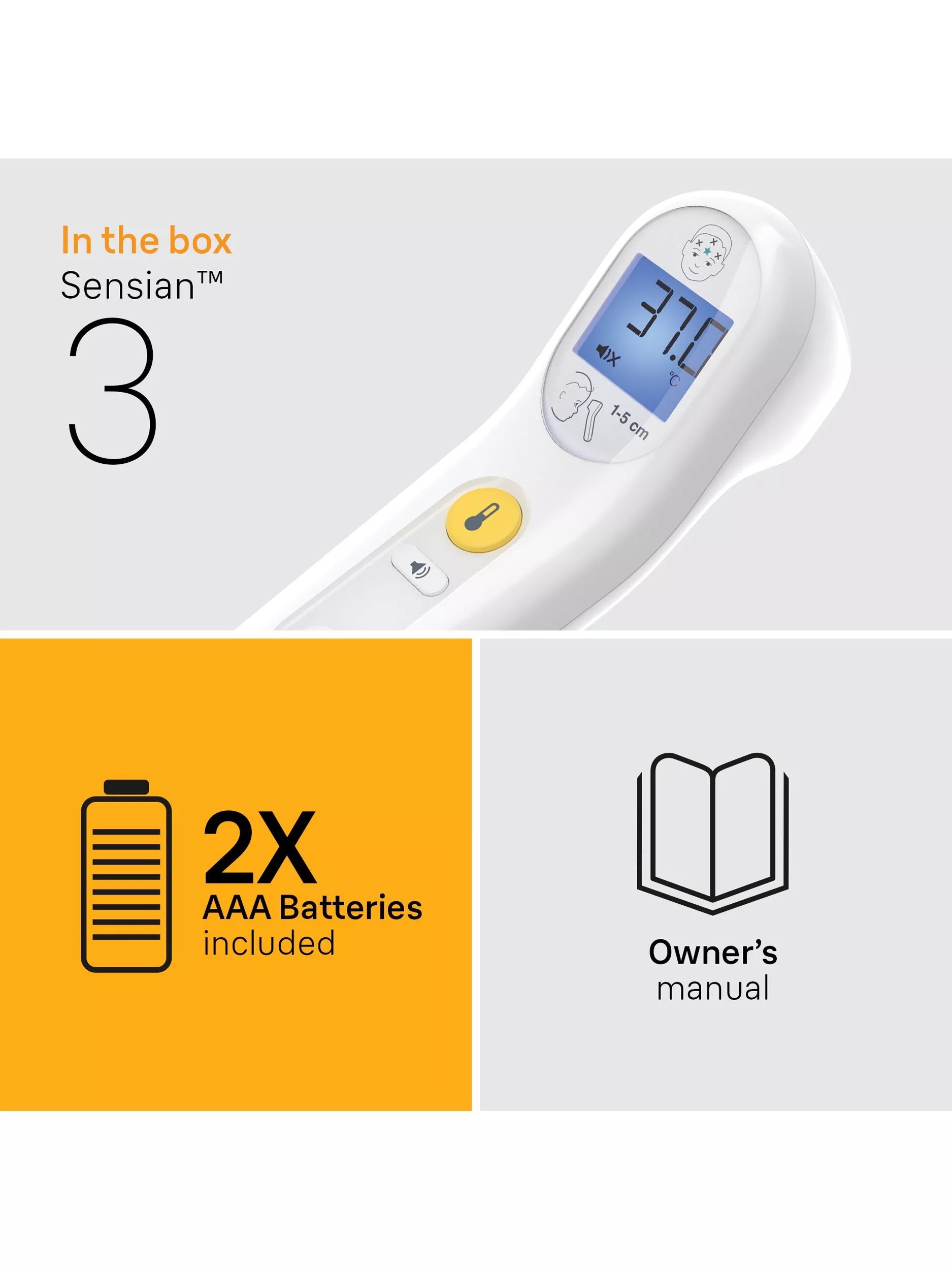 Braun Sensian 3 baby forehead thermometer (British brand)