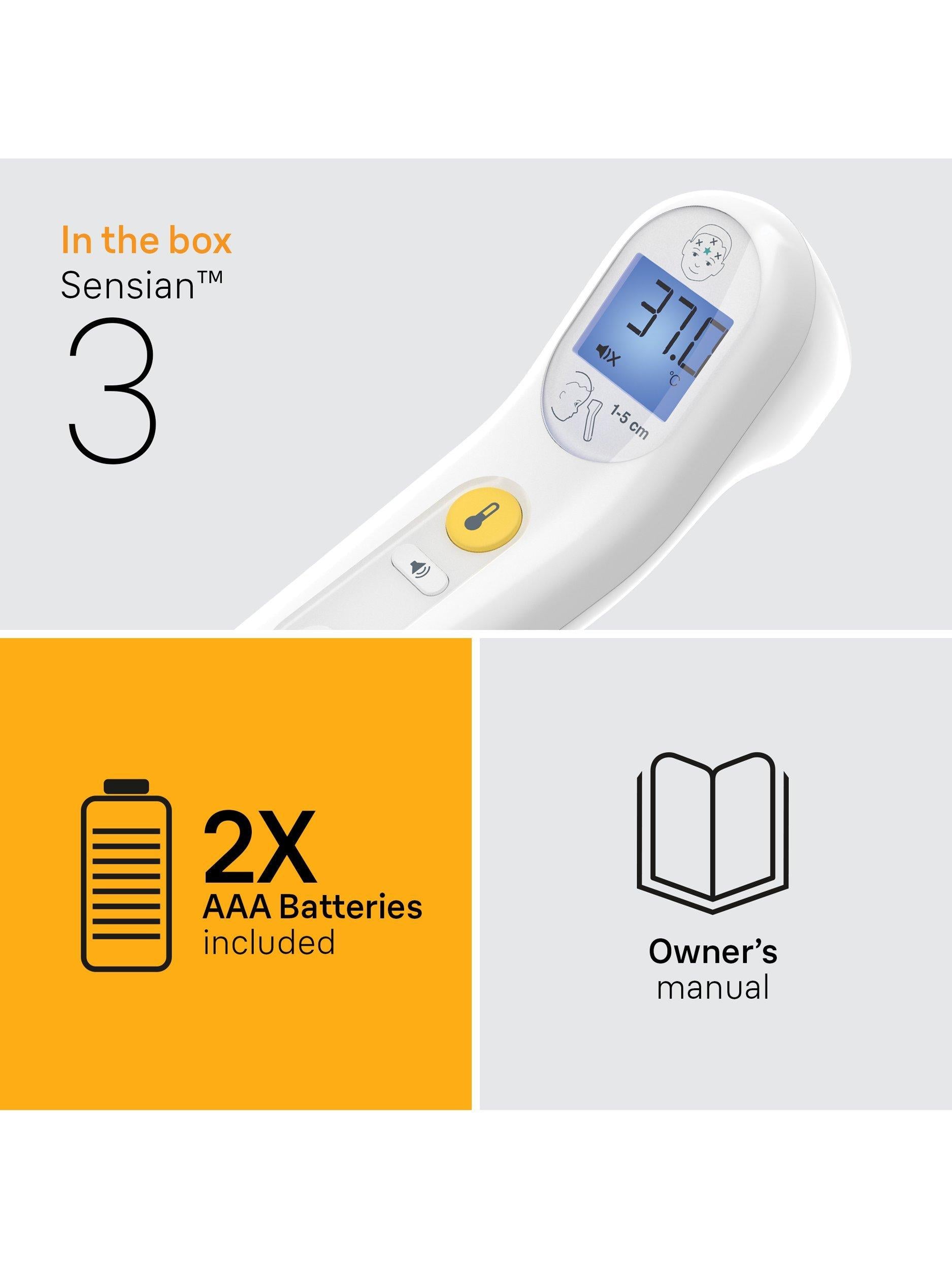 Braun Sensian 3 baby forehead thermometer (British brand)