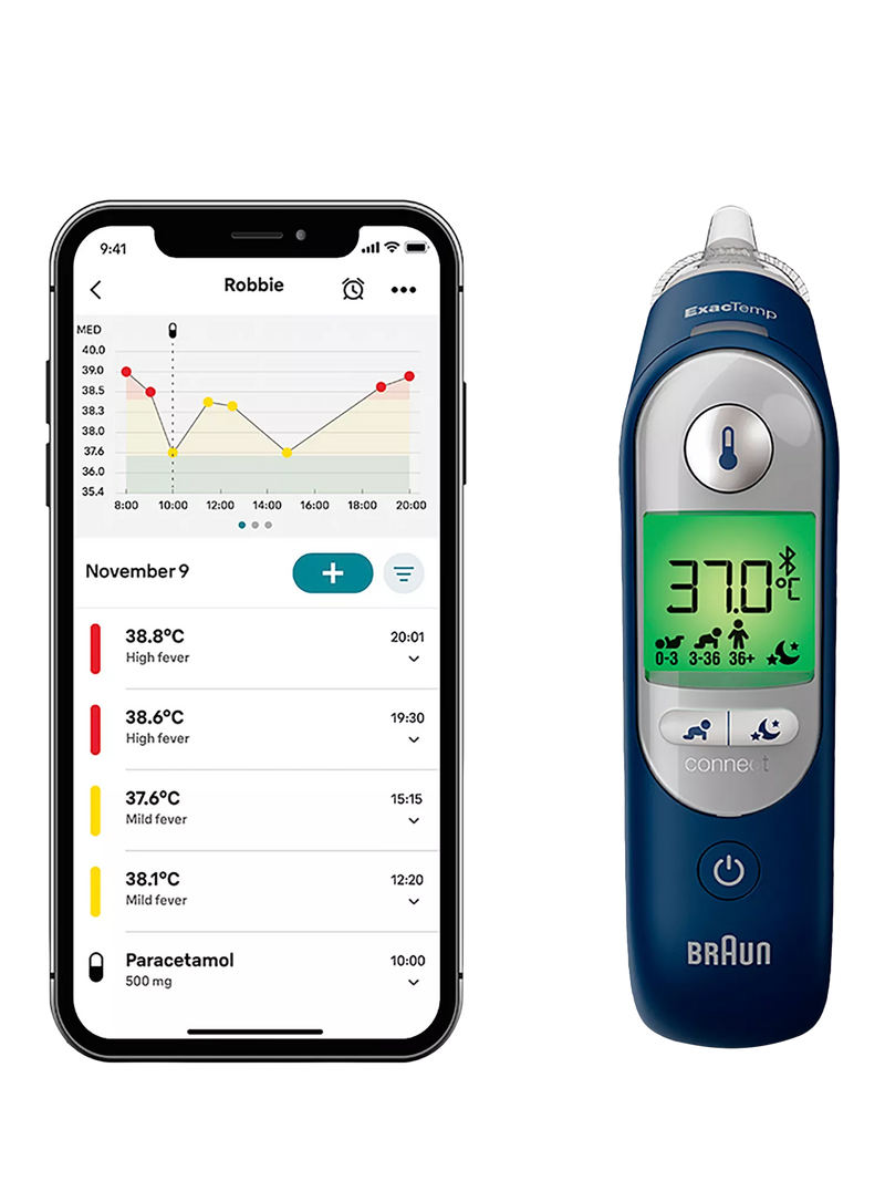 Braun ThermoScan 7+ Connect ear thermometer (British brand)