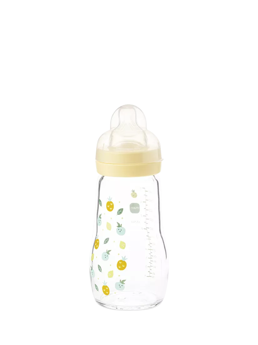 MAM Feel Good Glass Baby Bottle 260ml, imported from the UK