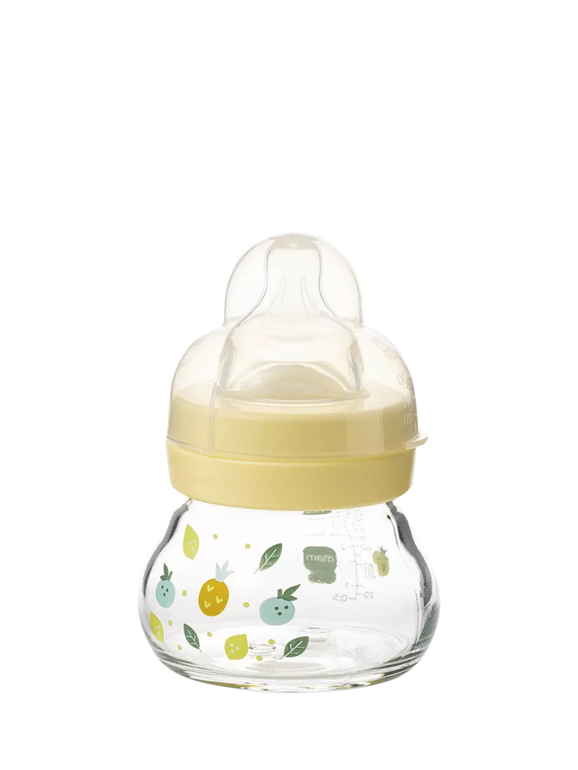 MAM Feel Good glass baby bottle 90ml, imported from the UK