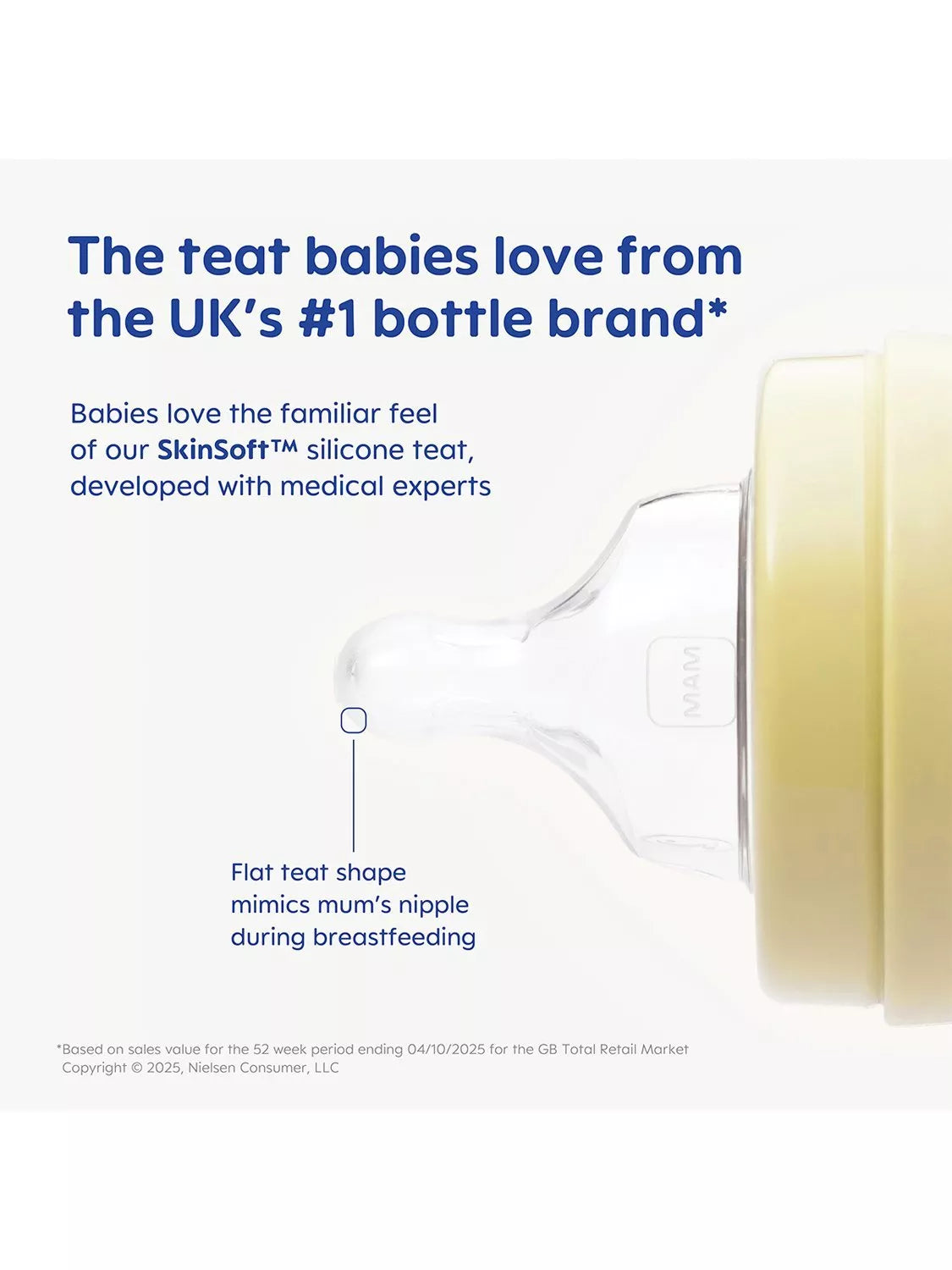 MAM Feel Good glass baby bottle 90ml, imported from the UK