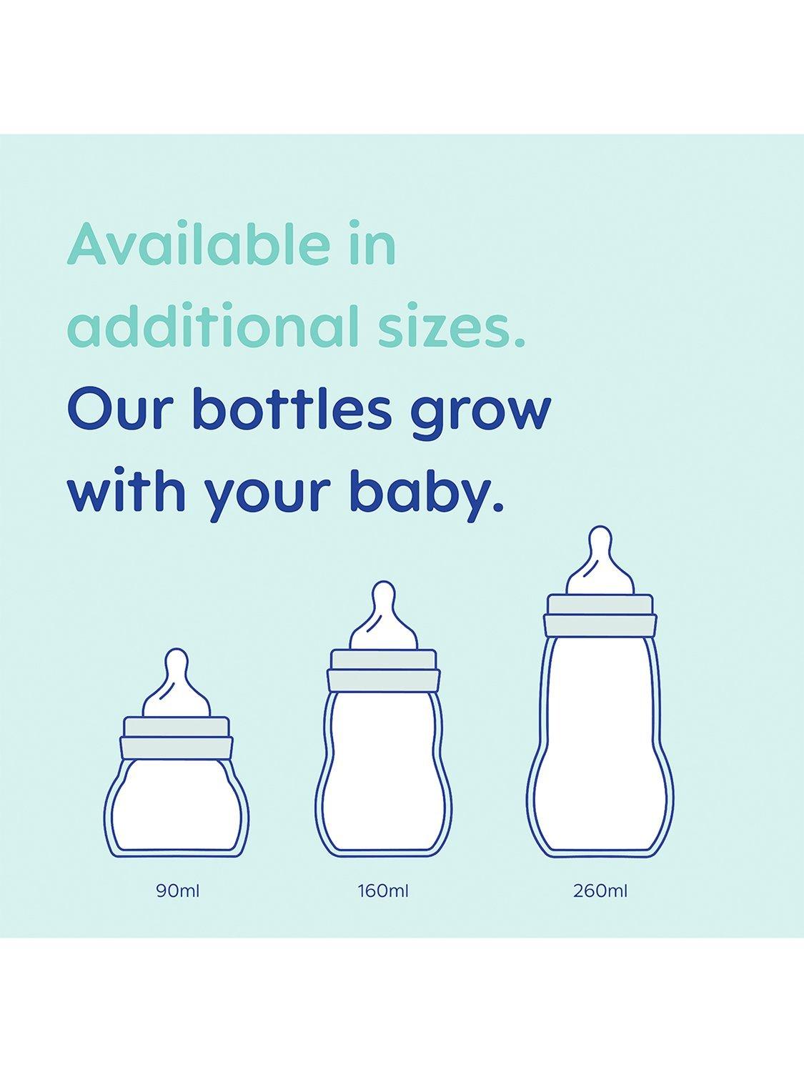 MAM Feel Good glass baby bottle 90ml, imported from the UK
