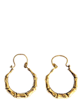 L & T Heirlooms 9ct yellow gold bamboo hoop earrings, UK version