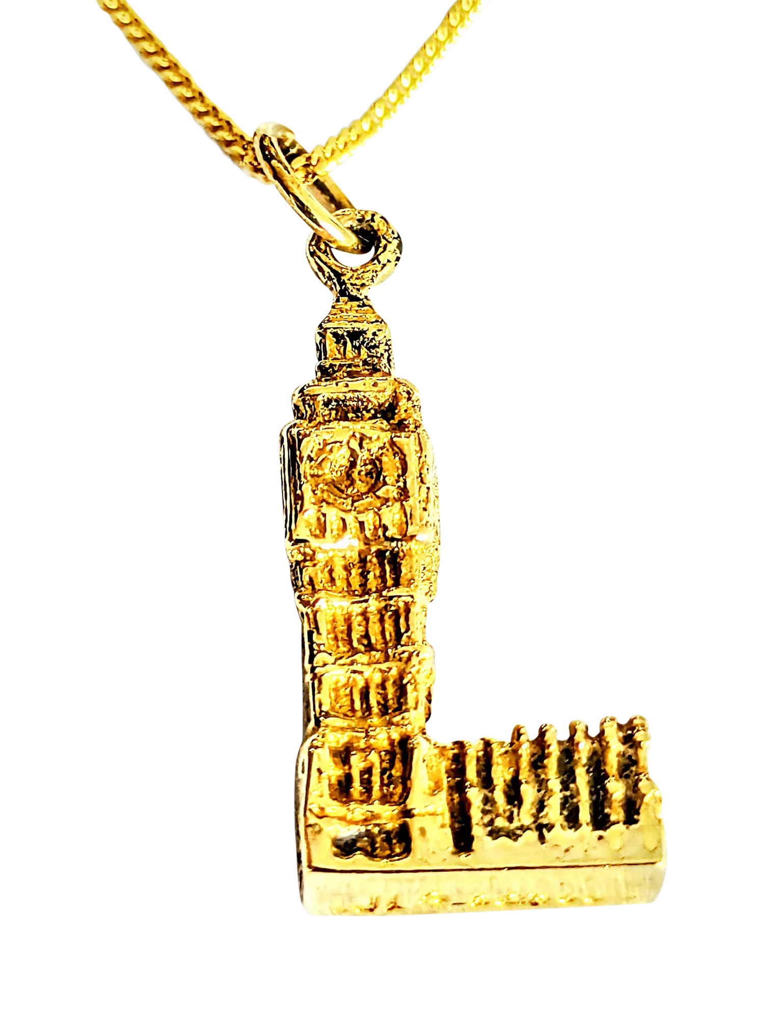 L & T Heirlooms Big Ben pendant necklace 9ct gold, UK version