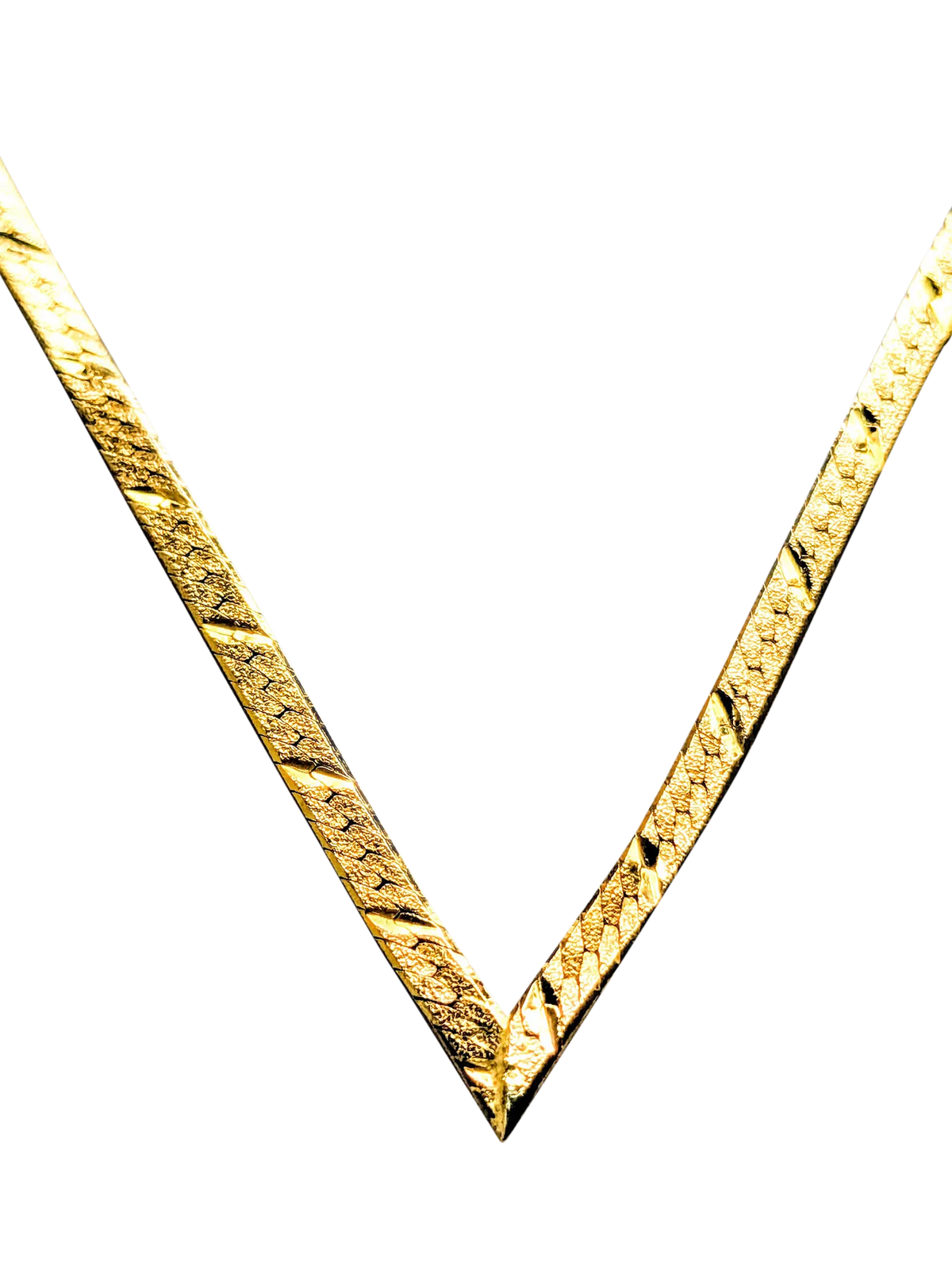 L & T Heirlooms 9ct gold V-shaped necklace, UK version