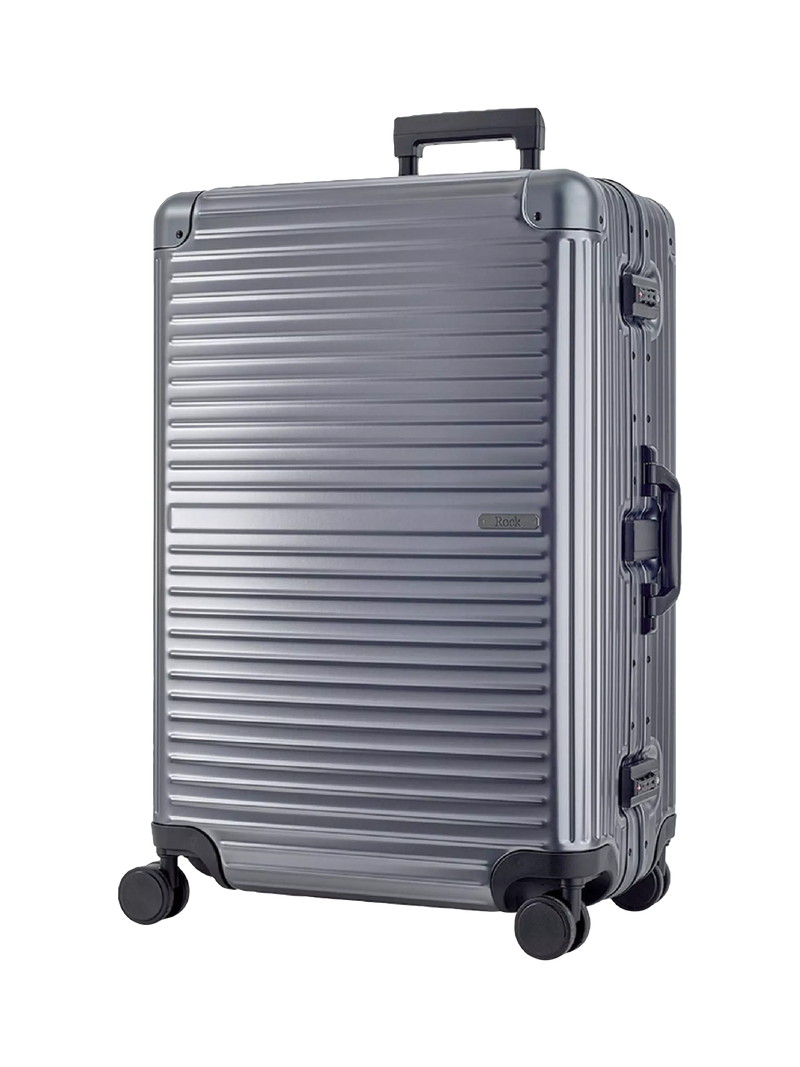 Rock Axel Aluminium 8-Wheel 76cm Large Suitcase 103L