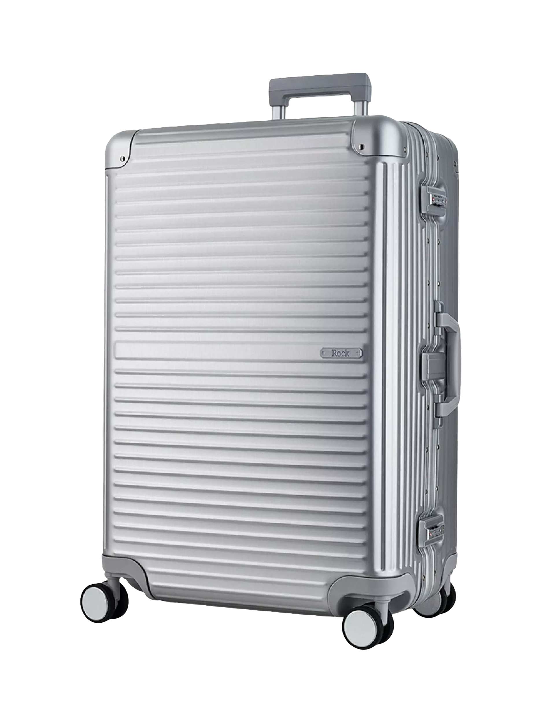 Rock Axel Aluminium 8-Wheel 76cm Large Suitcase 103L