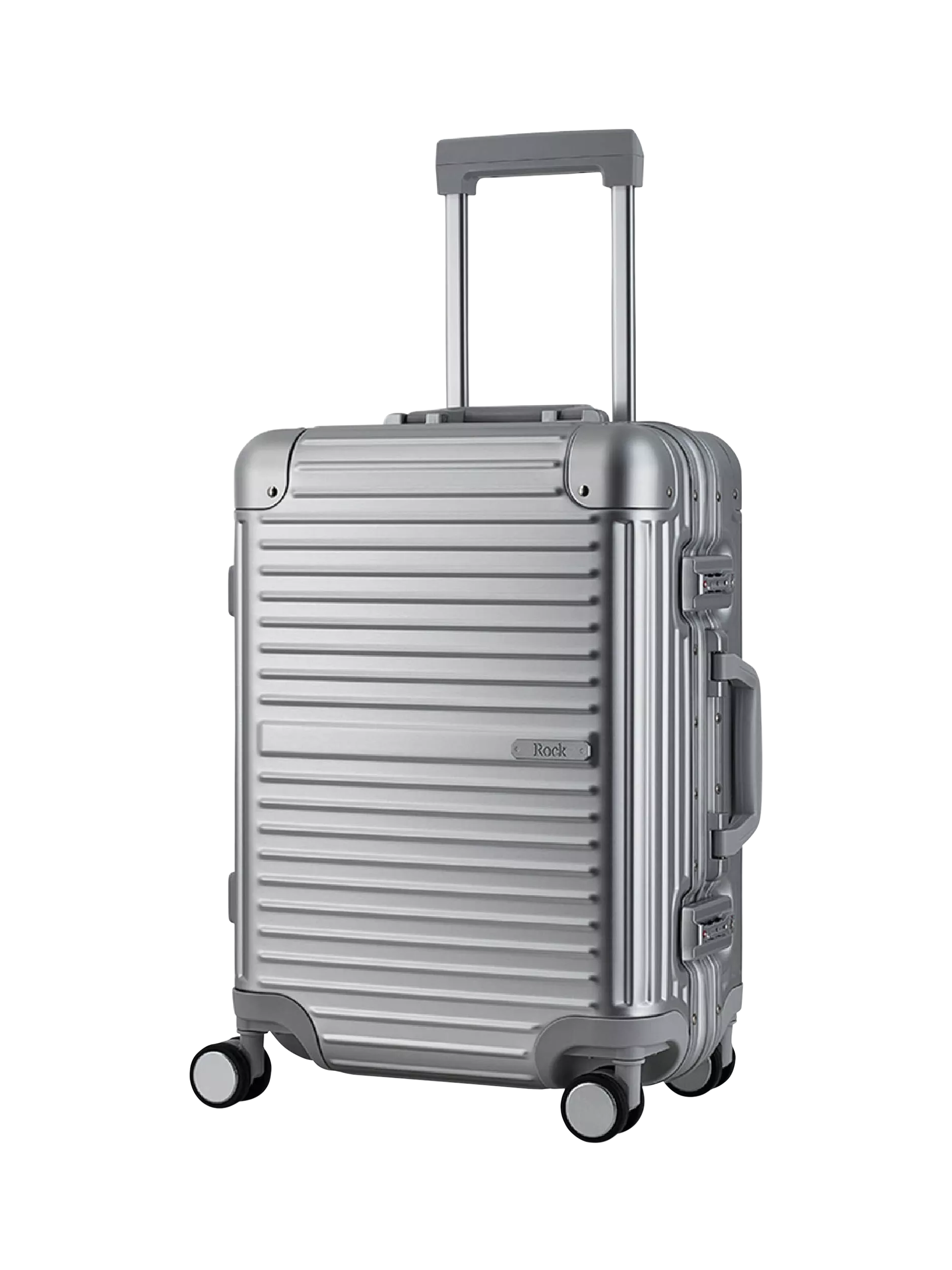 Rock Axel Aluminium 8-Wheel 54cm Cabin Suitcase 34L