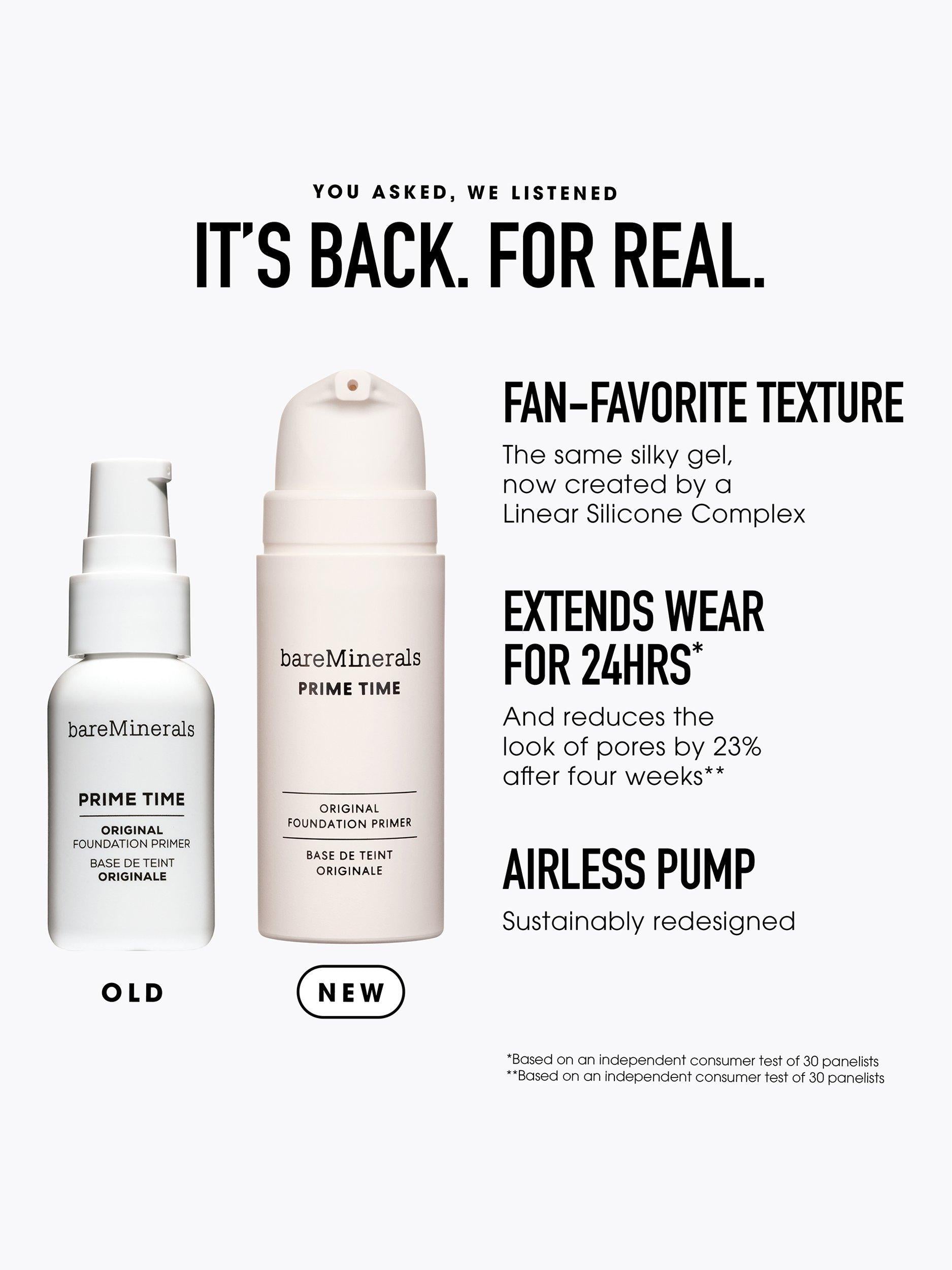bareMinerals Prime Time Original Foundation Primer 30ml (British brand)