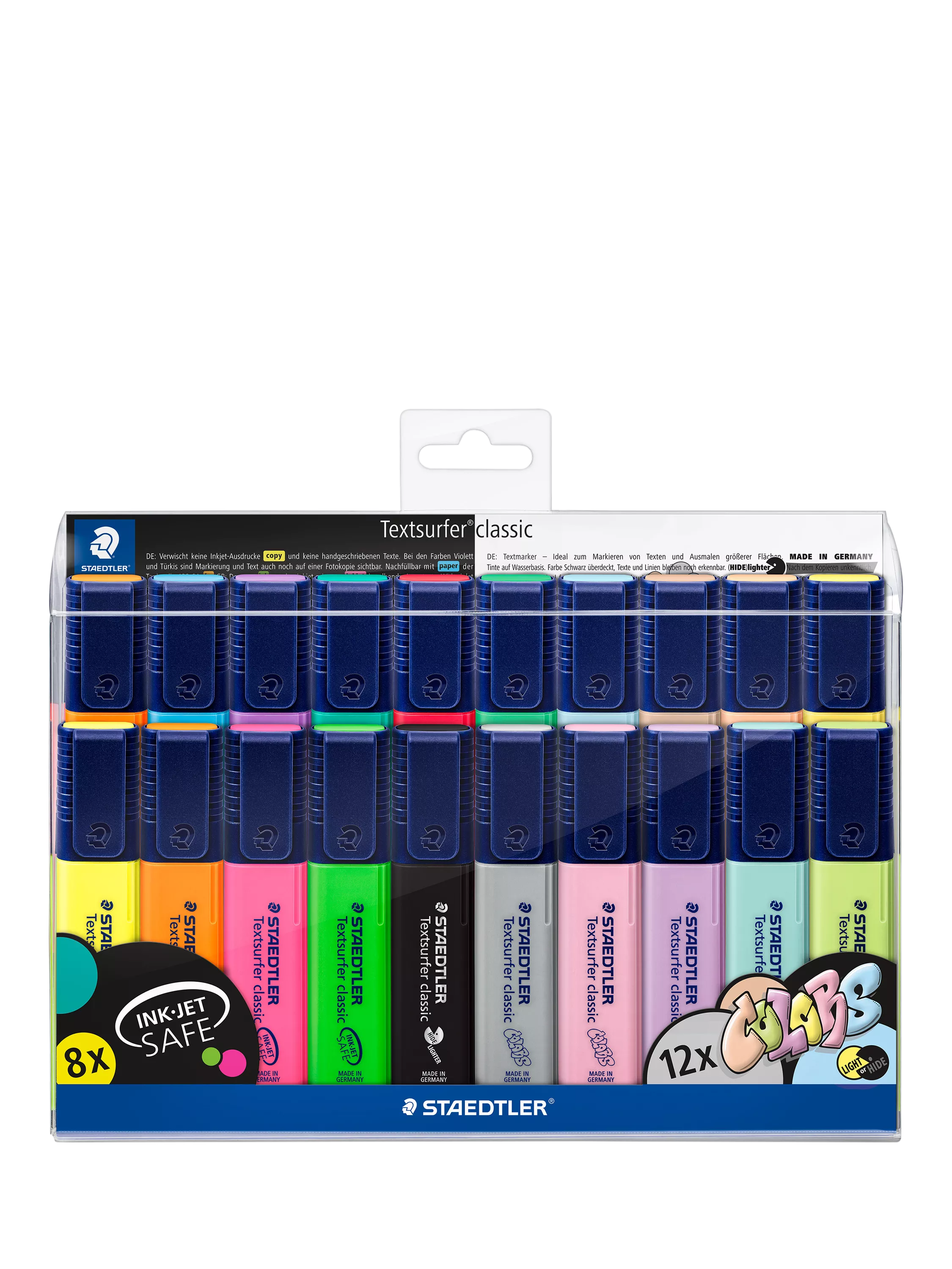 STAEDTLER Textsurfer highlighter pens pack of 20 multi, imported from the UK