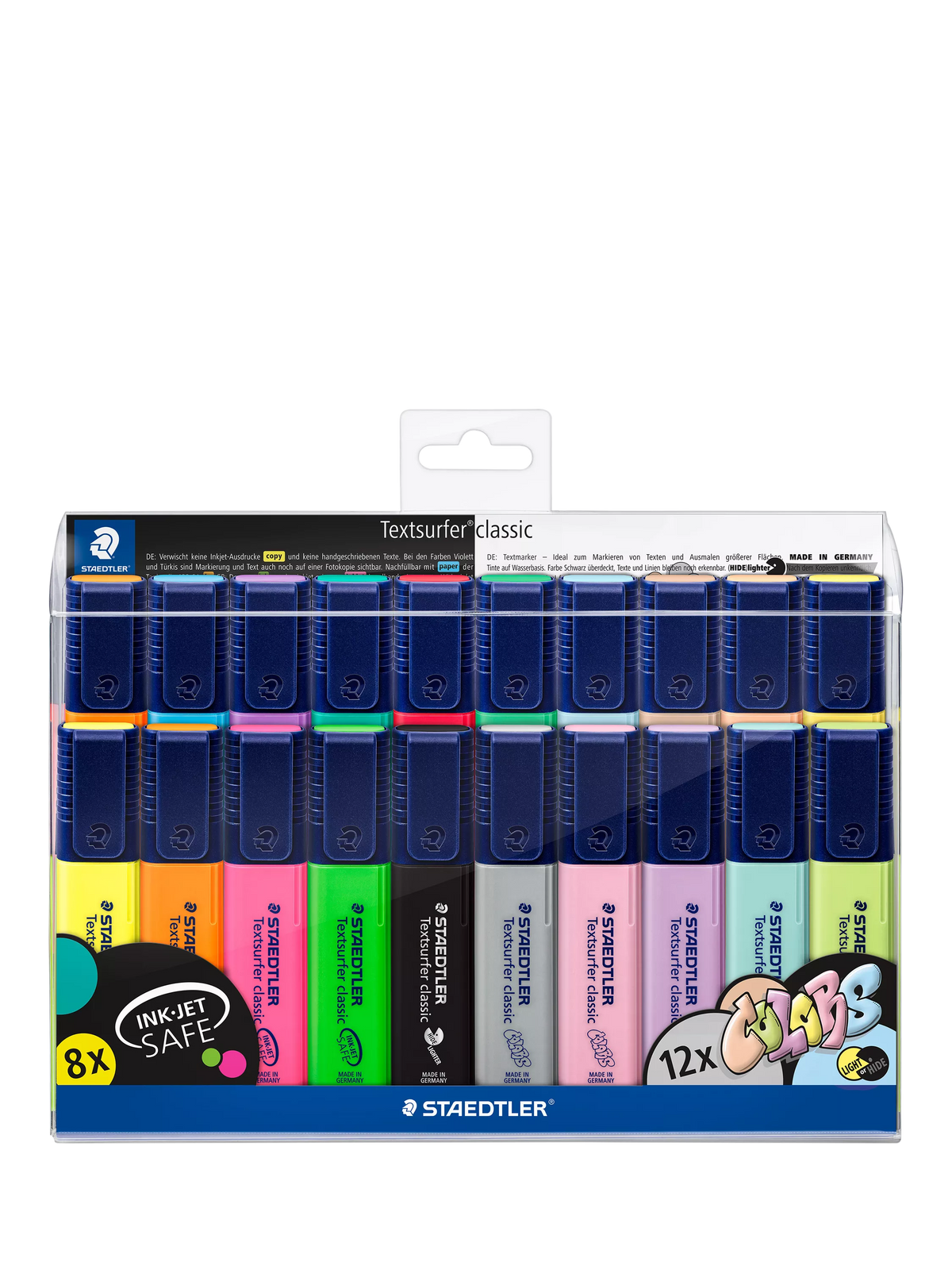 STAEDTLER Textsurfer highlighter pens pack of 20 multi, imported from the UK