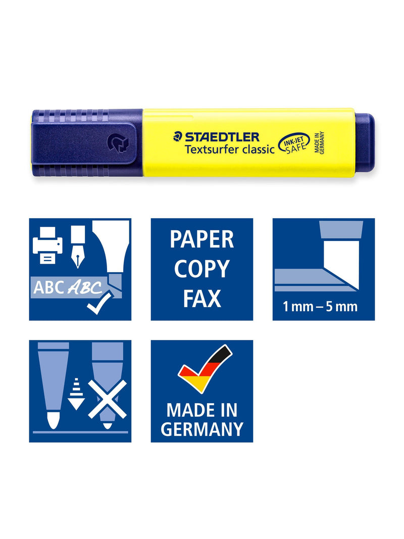 STAEDTLER Textsurfer highlighter pens pack of 20 multi, imported from the UK