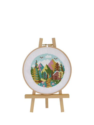 John Lewis Caterpillar Cross Stitch Forest Peaks Cross Stitch Kit- Buy online at McGrocer
