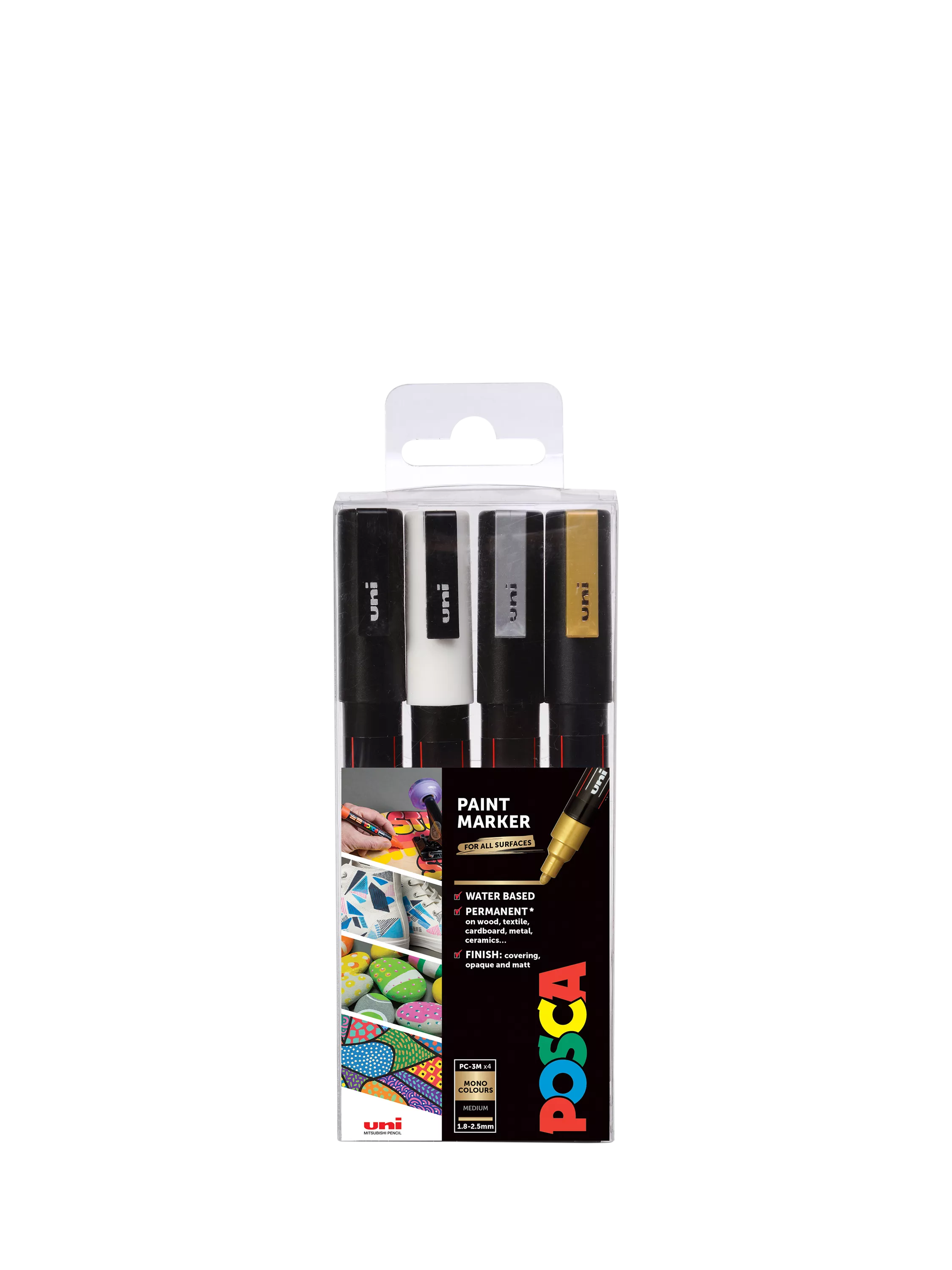Posca metallic paint pens set of 4 (British brand)
